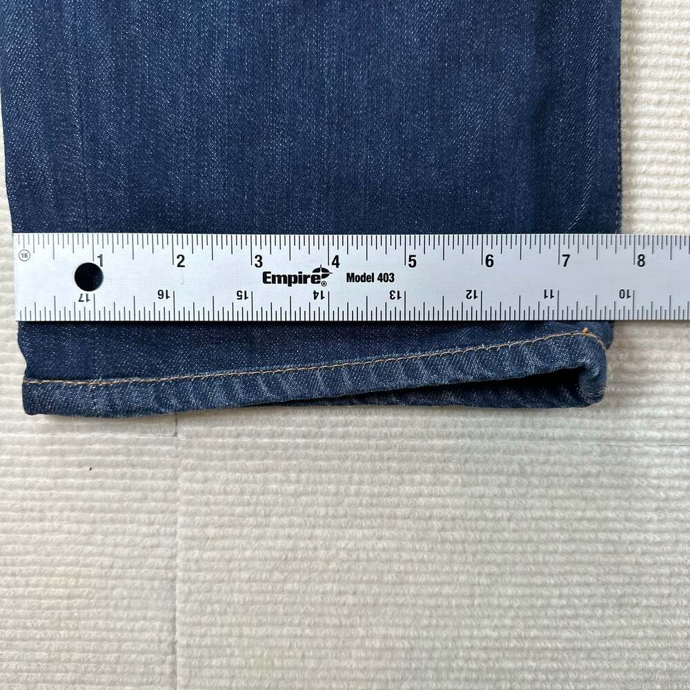 7 For All Mankind Standard Mens Blue Denim Jeans Size 32 Dark Wash 5 Pocket - Picture 6 of 10